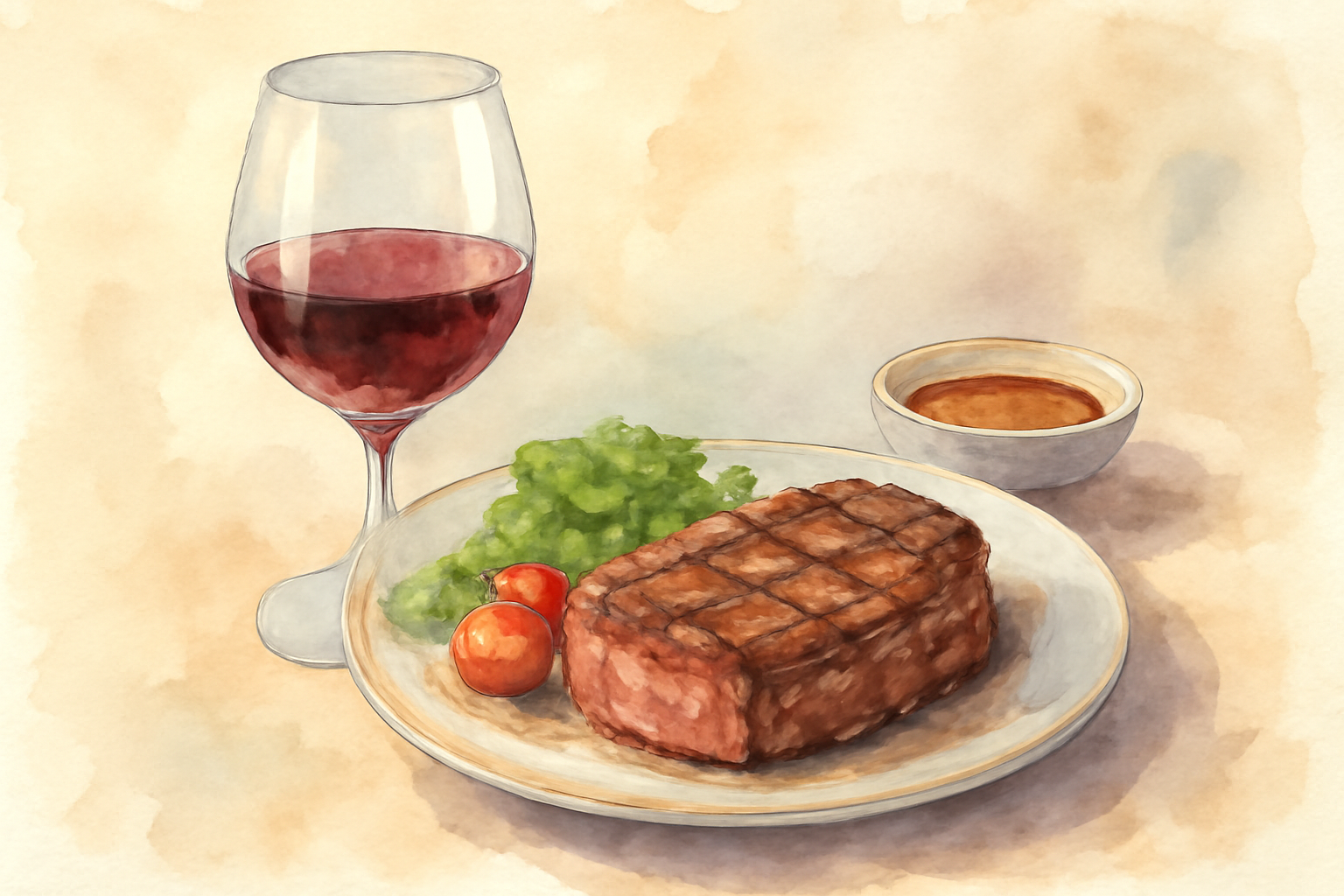 肉料理と赤ワインの黄金比は部位別・ソース別に選べるのか？